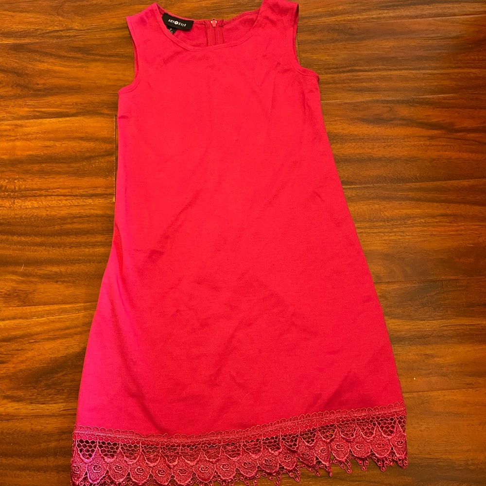 Girl’s Amy Byer Pink Lace Dress Size 8
